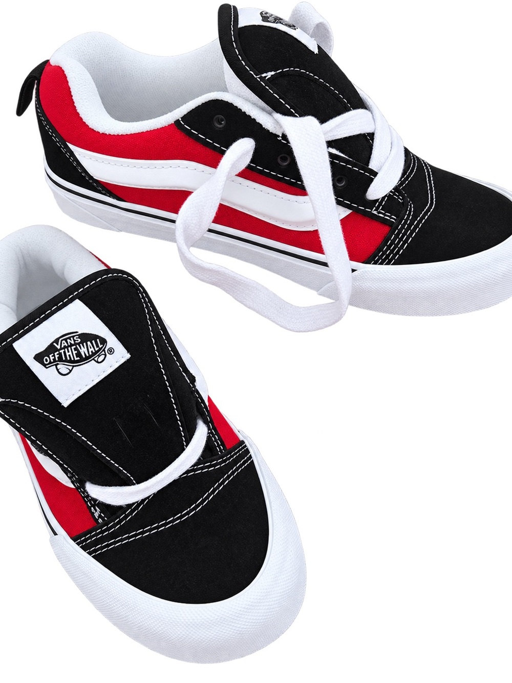 Vans Knu Skool Red True White Black Sneakers Women’s 5.5 Men’s 4
